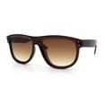 thumbnail image 5 of Gentlemanly Oversized Curved Top Racer Plastic Horned Retro Sunglasses All Brown, 5 of 7