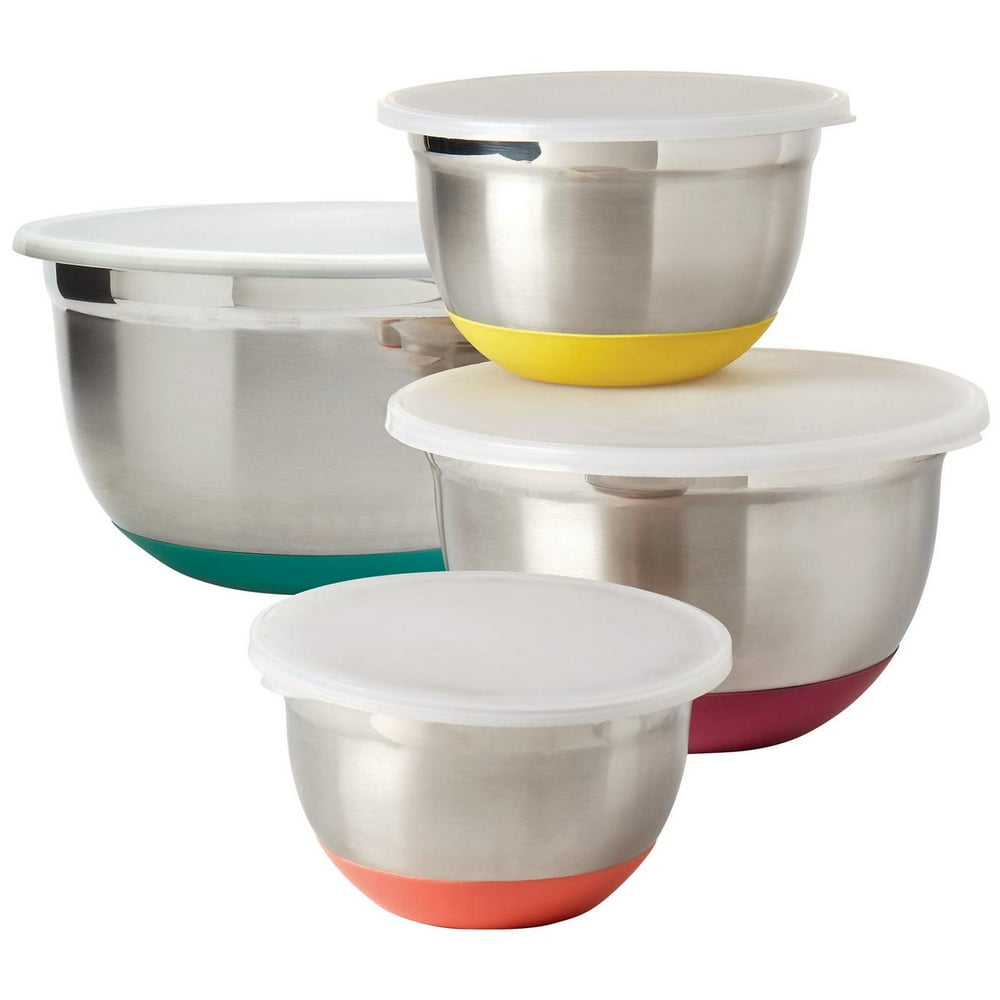 Denmark Tools For Cooks Stainless Steel Covered Mixing Bowl Set with