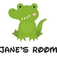 thumbnail image 1 of Custom Name Vinyl Wall Decal for Home - Cute AlligatorFace Zoo Animals Cute Wall Décor Bedroom Living Room Entry - Personalized Text Removable High Tact - Size: 18 In x 30 In, 1 of 3