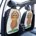 thumbnail image 2 of Goofa Cute Sloth In Yoga Pose Tree Pattern Car Back Seat Protector for Kids (2 Pack) ,Anti-kick Storage Mat for Car Seats,Shields from Footprints, 2 of 6