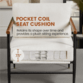 thumbnail image 4 of Yaheetech Modern Upholstered Boucle Accent Chair with Metal Frame for Living Room, Ivory, 4 of 12