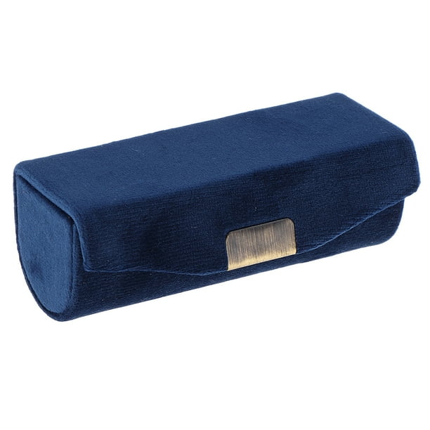 Estuche de almacenamiento de lápiz labial Yuyangstore Contenedor con espejo oscuro Azul oscuro