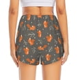 thumbnail image 3 of Picia cute fall fox leaf Pattern Women's 2 in 1 Athletic Running Shorts High Waisted Workout Casual Gym Sweat Shorts with Comfy Liner Zipper Pockets-XX-Large, 3 of 9