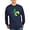 Navy, variant on - Fleur De Lis Long Sleeve Dark T Shirt - Long Sleeve Dark T-Shirt