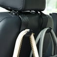 thumbnail image 2 of Gancho para reposacabezas para asiento de coche Amooca tipo S, negro a cuadros, paquete de 4, 2 of 6