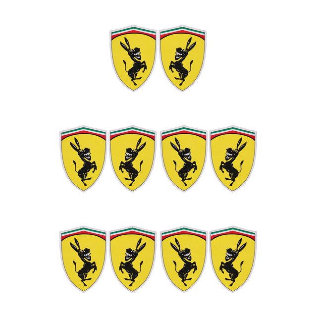 Wisewang 2 Pcs Car Sticker Pattern Reflective Decal Vehicle Ornaments Stickers Accessories Replacement for Ferrari Type 1 5Set