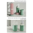 thumbnail image 2 of Inteprter Soporte para cepillos de dientes, estuche para taza de almacenamiento de de dientes a prueba de polvo para viaje, contenedor para Juegos de accesorios de baño Verde, 2 of 6