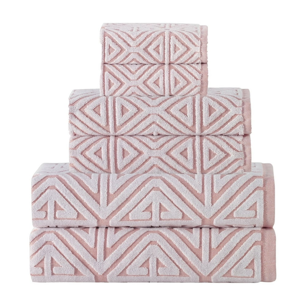 Enchante Home Glamour Towel Set 6 Piece Set, long staple Turkish