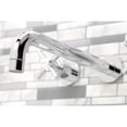 thumbnail image 3 of Kingston Brass KS8051ZX Millennium Two-Handle 3-Hole Wall Mount Roman Tub Faucet in Polished Chrome, 3 of 7