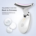 thumbnail image 3 of Face And Neck Massager Vibration Beauty Instrument Skin Care Beauty Device Anti Wrinkle Face And Neck Massager 45  Degrees Celsius  Beauty Device With EMS Ionic Vibration LED Green, 3 of 7