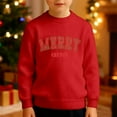 thumbnail image 2 of Wdgfv Girls Christmas Sequins Sweatshirts Merry Glitter Patch Crewneck Sweater Xmas Long Sleeve Pullover Top Red 11-12 Years, 2 of 5