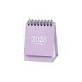 thumbnail image 3 of Minimalist Morandi Mini Desk Calendar 2026 - Slim Cute Desktop Ornament, Ideal Table Calendar for Home Office Dorm, Small Calendar for Daily Schedule Planning Desk Decor Gift, 2*3*4in, Purple, 3 of 7