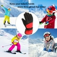 thumbnail image 3 of CZHQWE Kid Gloves Toddler Snow Gloves Kids Waterproof Mittens Thicken Toddler Winter Snow Gloves Warm Ski Gloves For Girls Boys 6-11 Year, 3 of 7