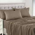 thumbnail image 4 of 6 Pcs Bed Sheets Set-Microfiber  & Solid Bedding Set-Upto 16 Inches Deep Pocket Queen Sheets-Hotel, 4 of 6