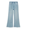 thumbnail image 3 of Girls Bell Bottom Jeans Pants Kids Dress Pants With Pockets Straight Pants Blue Baggy Jeans Sports & Recreation Pants Girls Leggings Size 13-14 Years, 3 of 5