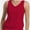 Red, variant on Women V Neck Tank Tops Summer Sleeveless Casual Tops Loose Fit Banded Bottom Shirts
