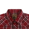 thumbnail image 3 of Coevals Club Men's Western Shirt Cowboy Plaid Country Pearl Snap Button Long Sleeve Two Pockets Work Shirts 08 Red White Small, 3 of 7