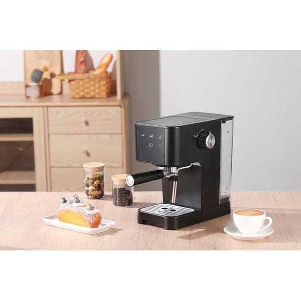 Free Shipping! Mainstays Espresso Maker Matte Black, 15 Bar High