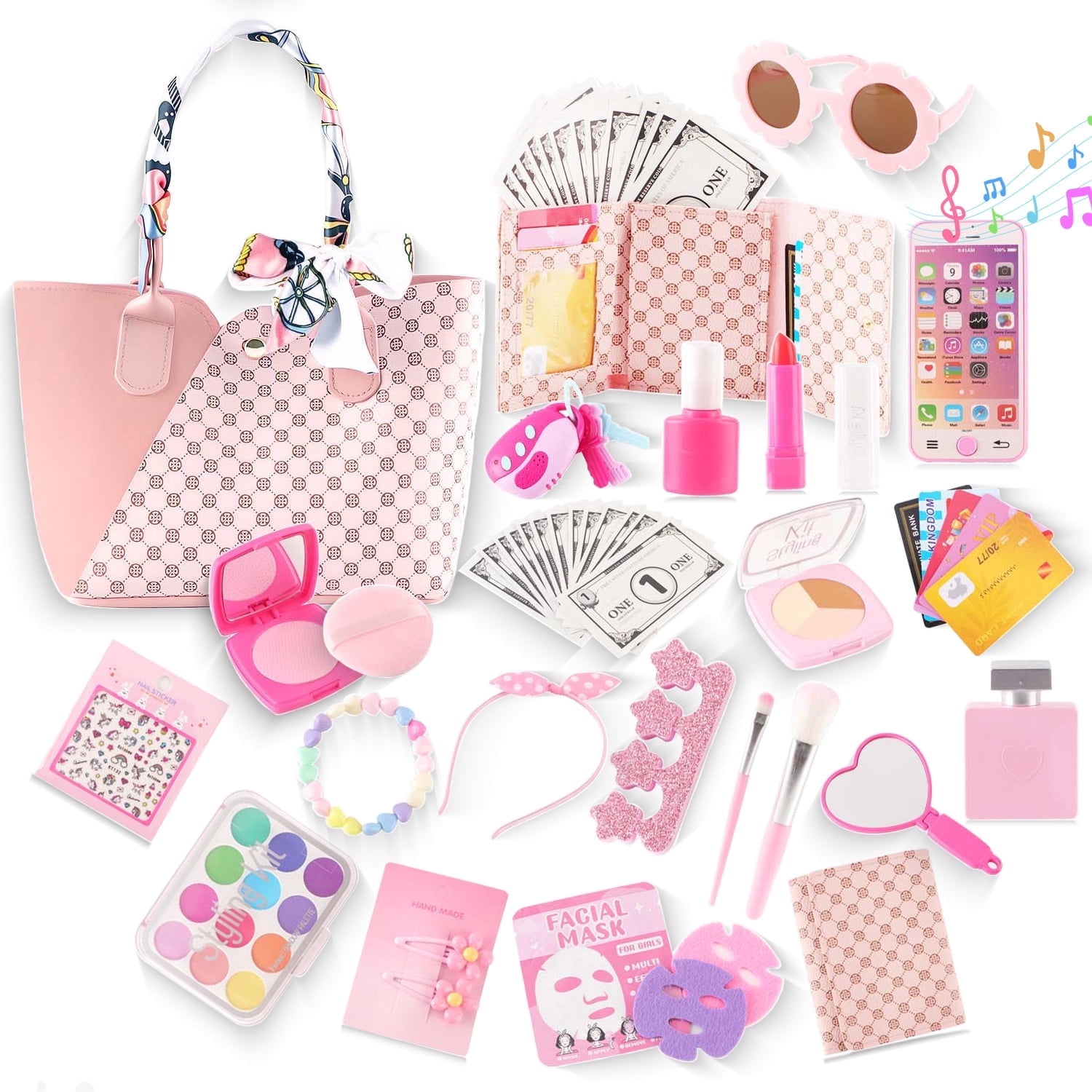 Niteris, Washable Makeup Kit for Kids, Frozen Toys, 25 Pieces