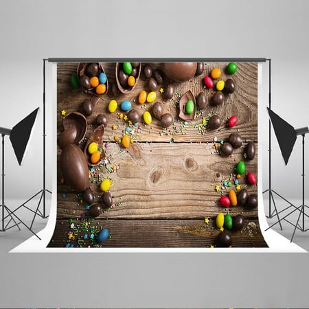 Image of MOHome 7x5ft Easter Photography Background Chocolate Easter Eggs Candy Photo Booth Props