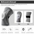 thumbnail image 3 of 1 Paire de Genouillères pour Douleur au Genou, Manchons de Compression pour Genou avec Support à Ressort en Gel de Silicone, Protecteurs de Rotule de Genou de Qualité Médicale pour Douleur au Genou Arthritique-Gris, 3 of 7
