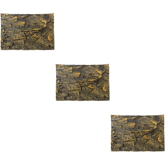 unbranded 3pcs Reptile Tank Background Wall Backdrop Aquarium Decor 3d Rock Backgrounds for Lizards
