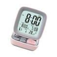 thumbnail image 1 of Langgg Desktop wake up Clock with Date bulb wake up Temperature Computer Type bulb wake up bathroom Clock Pink Battery Type, 1 of 8
