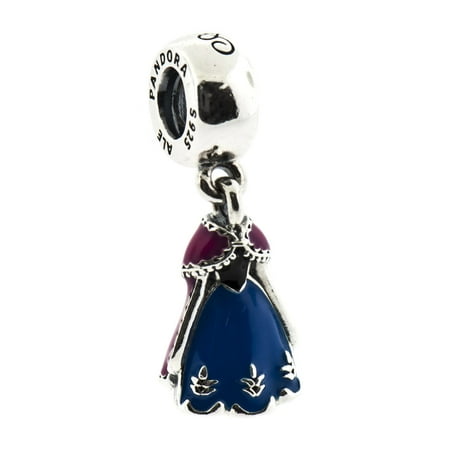 Authentic Hermes Enamel - Authentic PANDORA Disney Anna's Dress with Blue Orchid and Black Enamel 791591enmx