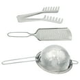 thumbnail image 2 of Gold Coast Stainless Steel Colander, Grater, and Tongs Kitchen Tools Set, 2 of 3