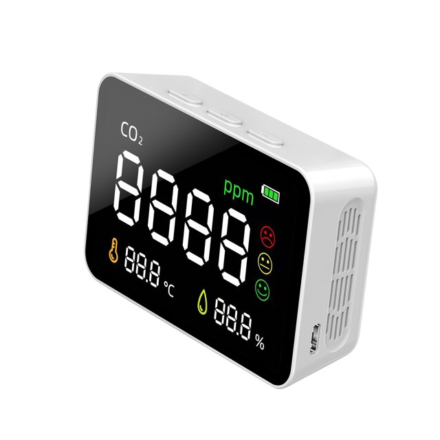 Monitor de aire montado en la pared de escritorio TFixol CO2 digital de 3,5 pulgadas