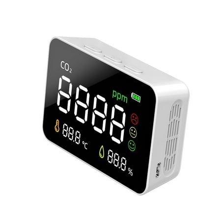 

Docooler Desktop Wall Mounted Air Quality Monitor 3.5-inch Digital CO2 Detector 3 in 1 Indoor Outdoor Humidity CO2 Tester Rechargeable Carbon Dioxide Meter for Room Office Greenhouse Warehouse