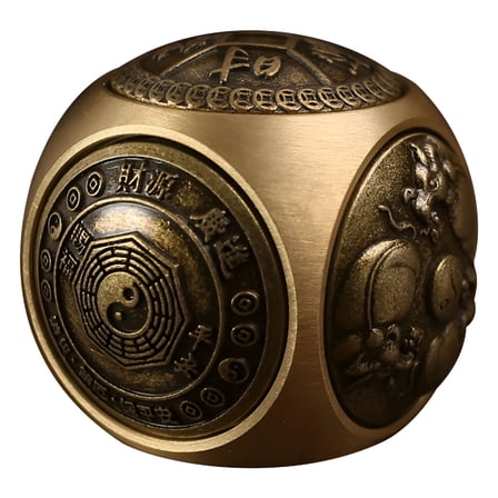 BESTSKY Brass Hexagonal Ball Spinner, Luxurious Hand Fidget for Stress Relief and Focus Enhancement