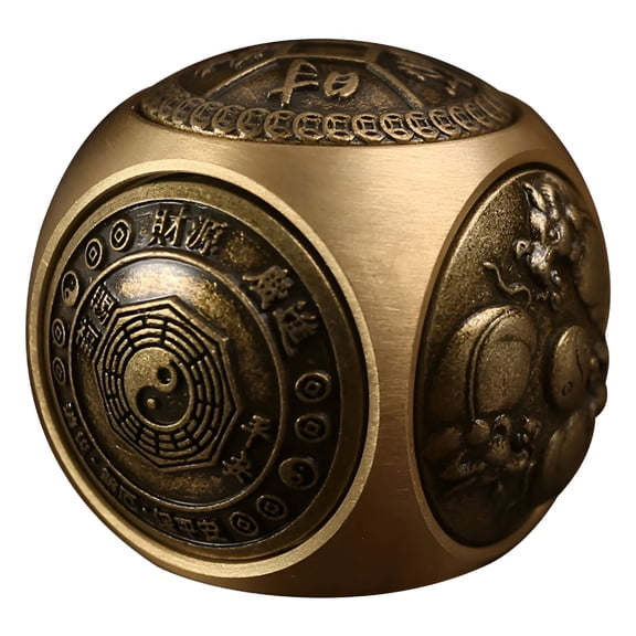 BESTSKY Brass Hexagonal Ball Spinner, Luxurious Hand Fidget for Stress Relief and Focus Enhancement