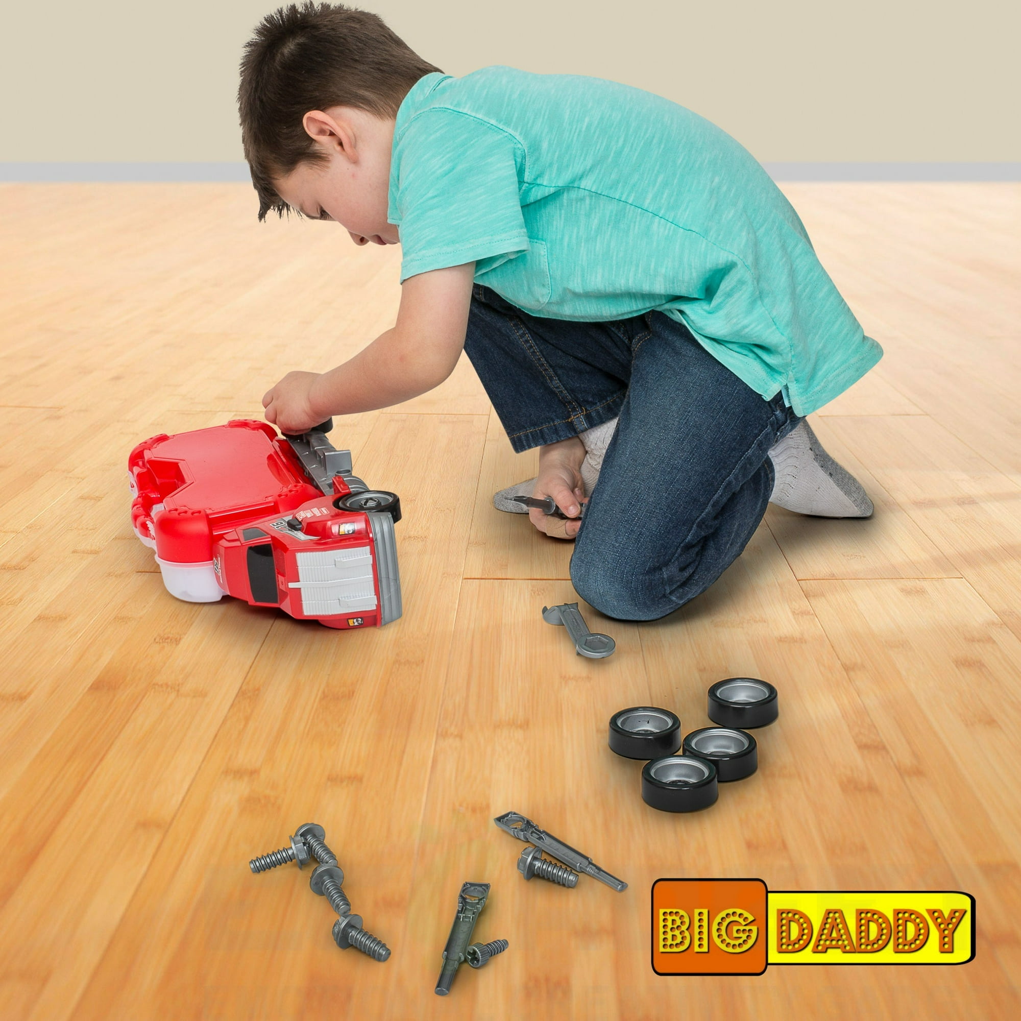 Toy Truck Tool Truck Big Daddy Big Rig Tool Master - Transport Toy Truck Carrier With Tools To Take Apart, Construct & Build. Get Your Child This Educational Truck