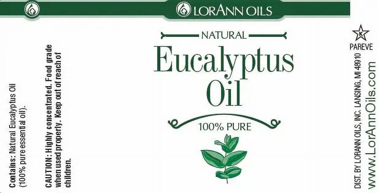 LorAnn Oils Eucalyptus Natural Food Grade Essential Oil 4 oz. Bottle, Baking and Flavoring - Kosher