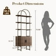 thumbnail image 3 of AHB Solid Wood 5-Tier Ladder Bookshelf with Storage Cabinets– Modern Foldable Display Shelf for Home, Office or Living Room, Space-Saving Wooden Corner Bookcase, 3 of 7