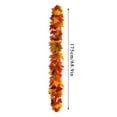 thumbnail image 2 of Artificial Maple Leaf Garland Lighted Fake Fall Leaves Faux Plant With Fruit Accents, 5.8 Feet Long 20X15X5Cm 100G, 2 Garlands 4 Hooks For Indoor Home Wedding Garden, 2 of 8