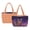 Butterfly Galaxy Daisy, variant on Wolf Forest Print Fashion Women’s Quilted Shoulder Bag, Reversible Large Tote Handbag with Side Pockets, Lightweight Top Handle Satchel for Travel, Work & Daily Use, Orange