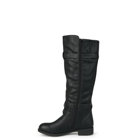 Brinley Co. - Women's Tall Buckle Detail Boots - Walmart.com