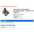 thumbnail image 2 of Front Left Door Latch Assembly - Compatible with 2005 - 2019 Ford E-350 Super Duty 2006 2007 2008 2009 2010 2011 2012 2013 2014 2015 2016 2017 2018, 2 of 2