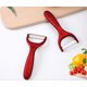 thumbnail image 3 of Juego de pelador de cerámica ligero para cocinar con cuchillas ultraafiladas y duraderas, mangos ergonómicos, herramientas de cocina rojas, 2 piezas, 3 of 7