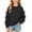 Black, variant on Wilark Girls Crew Neck Sweatshirts Size 4-12, Long Sleeve Cute Pullover Casual Kids Fall Clothing Pink