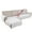 Off-white, variant on Sectional Couch Covers L Shape Sofa Cover Waterproof Reversible with Chaise Cover Durable Furniture Protector Sofa Slipcovers for Pets Dog Cat 2-Piece