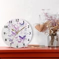 thumbnail image 6 of Butterflies Flowers Floral Black 10 inch Wall Clocks Non Ticking Easy to Read Battery Decorative for Home Bathroom Kitchen Bedroom Living Room, 6 of 8