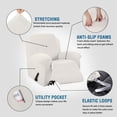 thumbnail image 2 of H.VERSAILTEX 1-Piece Jacquard Spandex Recliner Stretch Slipcover, Ivory, 2 of 7