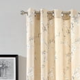 thumbnail image 2 of DriftAway Mackenzie Thermal Room Darkening Grommet Unlined Window Curtains Blossom Floral Pattern 2 Panels 54"L x 50"W Blue Gray, 2 of 4