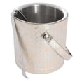 thumbnail image 5 of Sol Living Ice Bucket - Double Wall Stainless Steel - Includes Tongs and Lid - Wine & Champagne Holder - For Home, Bars, Commercial Use - Pink Leather, 1.6 Qt., 5 of 8
