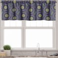 thumbnail image 3 of Ambesonne Ethnic Valance & Curtain, Aboriginal Circles Dots Art, 55"x36", Violet Fern Green White, 3 of 7