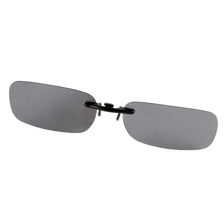 Women Man Plastic Rimless Lens Clip On Polarized Sunglasses (Best Lenses For Rimless Glasses)