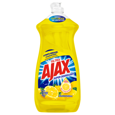 Ajax Ultra Super Degreaser Liquid Dish Soap, Lemon - 28 fluid ounce